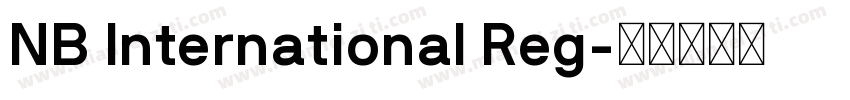 NB International Reg字体转换